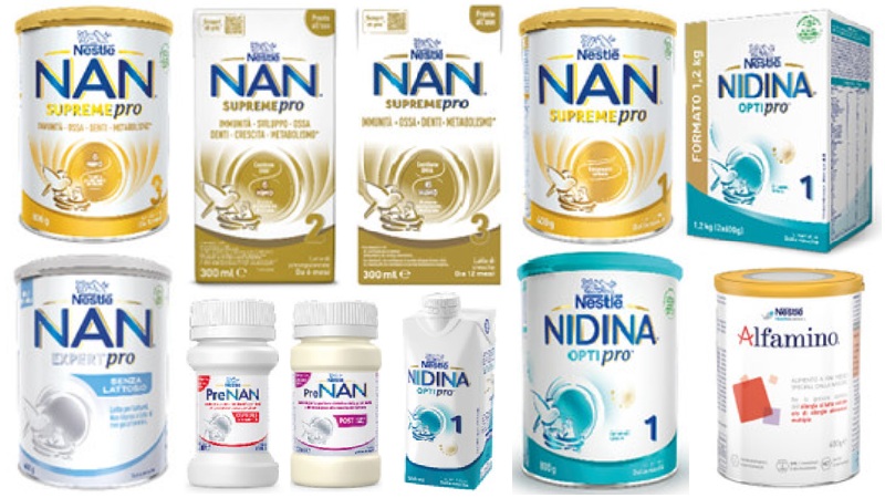 Prodotti Nestle per l'infanzia richiamati